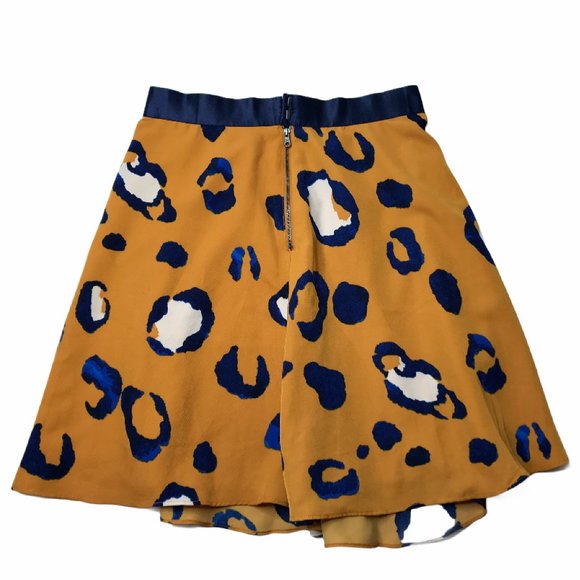 Philip Lim Women's Skirt Orange White Blue Animal - Picture 2 of 7